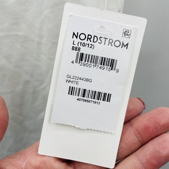 Nordstrom Youth Girls Size Large 10/12 Long Camisole Tank Top in White 2367 - Picture 5 of 8